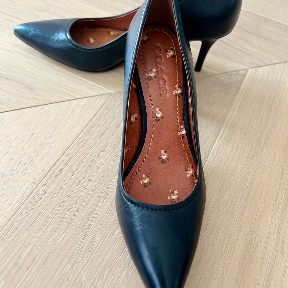Coach Black Elegant Pointed-Toe Heels (Brand New)